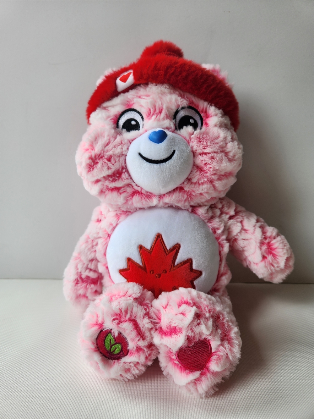 Care Bear True North Bear Canadian Exclusive 14" Pink Plush With Maple Leaf